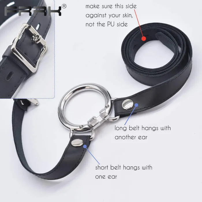 CHASTITY CAGE CO Male Sex Toys CC85 PU Stcrap Belt with Big Mamba Cock Cage