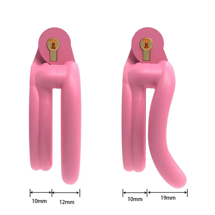 Pink Flat Chastity Lock CHASTITY CAGE CO Vibrators
