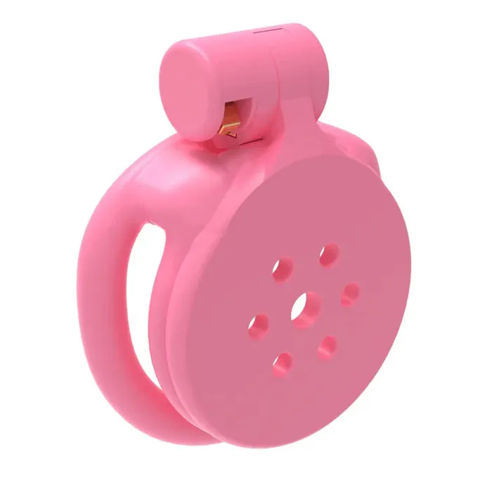 Pink Flat Chastity Lock CHASTITY CAGE CO Vibrators