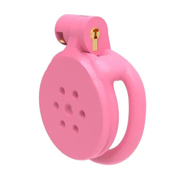 Pink Flat Chastity Lock CHASTITY CAGE CO Vibrators