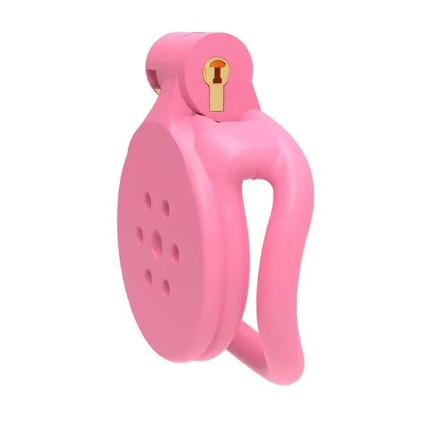 Pink Flat Chastity Lock CHASTITY CAGE CO Vibrators