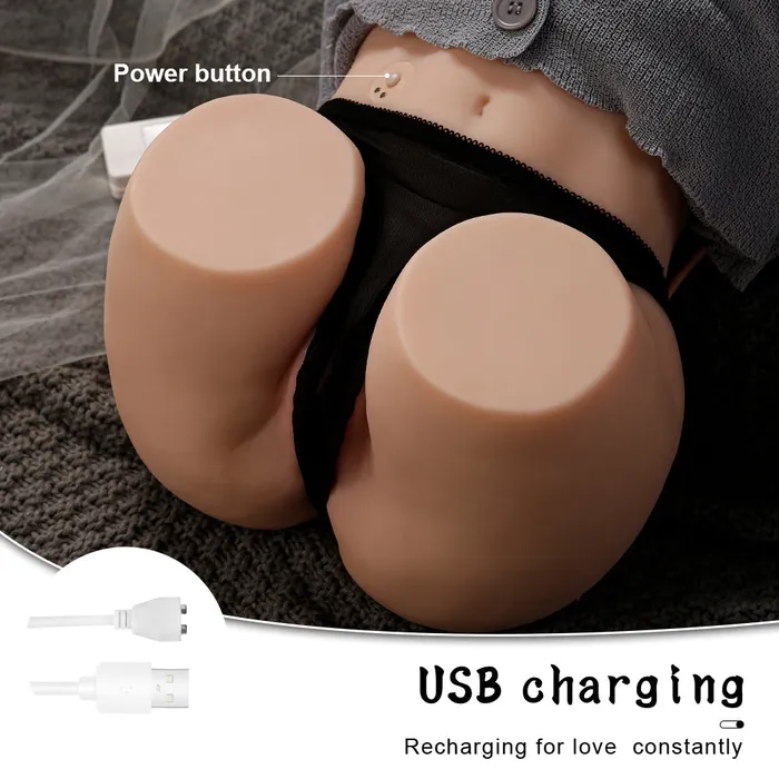 Amwama 135LB Lifelike Sex Doll Male Masturbator with 5 Suction Vibration Modes Realistic Male Sex Toys for Men Pleasure Male Sex Toys