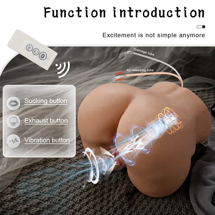 Amwama 135LB Lifelike Sex Doll Male Masturbator with 5 Suction Vibration Modes Realistic Male Sex Toys for Men Pleasure Male Sex Toys