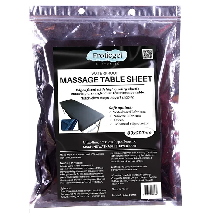 Eroticgel Black Waterproof Massage Table Sheet EROTICGEL Vibrators