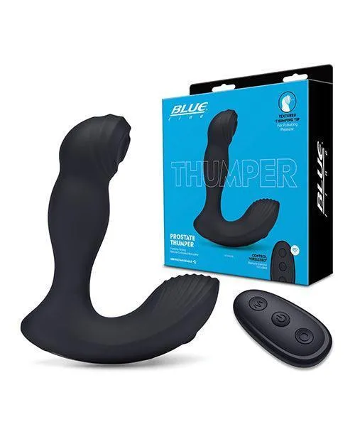 Electric Eel INC Anal Blue Line Vibrating Prostate Thumper Wremote Black