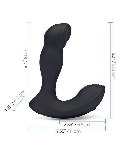 Electric Eel INC Anal Blue Line Vibrating Prostate Thumper Wremote Black