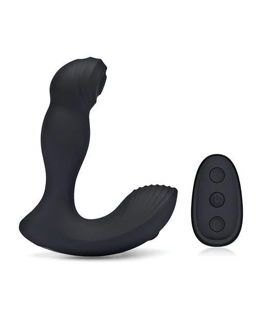 Electric Eel INC Anal Blue Line Vibrating Prostate Thumper Wremote Black