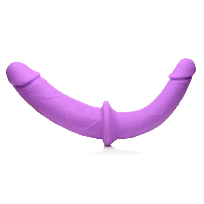 Female Sex Toys Strap U Double Charmer Silicone Double Dildo with Harness