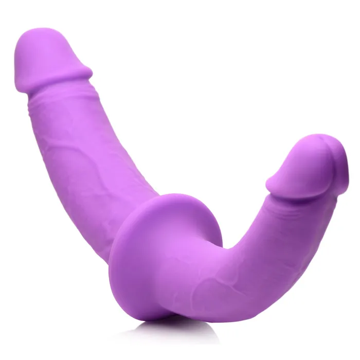 Female Sex Toys Strap U Double Charmer Silicone Double Dildo with Harness