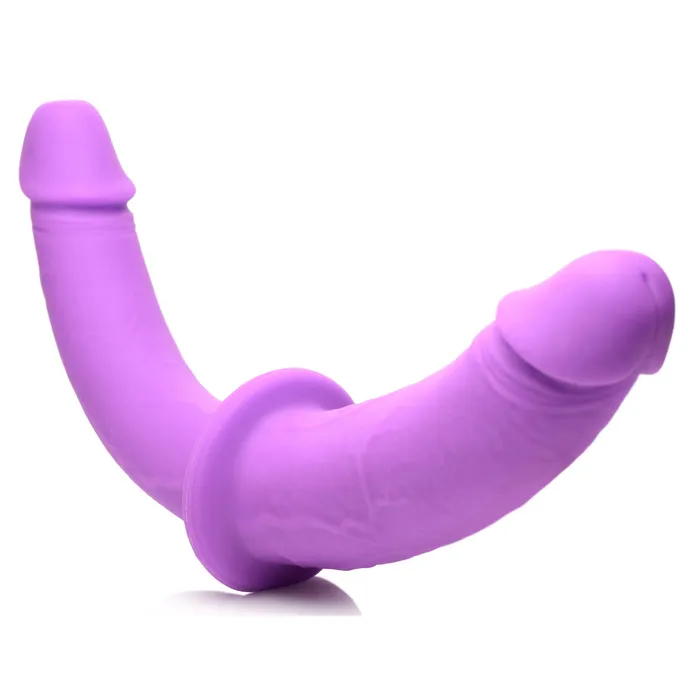 Female Sex Toys Strap U Double Charmer Silicone Double Dildo with Harness