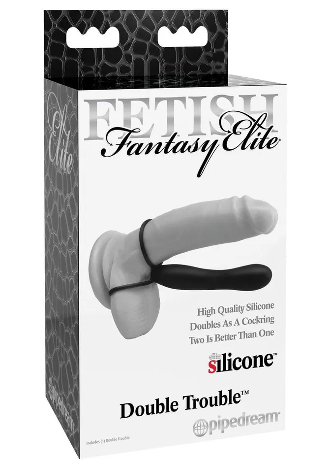 Female Sex Toys Fetish Fantasy Elite Double Trouble Silicone Male StrapOn Dildo Waterproof Fetish Fantasy Elite Female Sex Toys Fetish Fantasy Elite Double Trouble Silicone Male StrapOn Dildo Waterproof Fetish Fantasy Elite