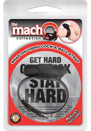 Nasstoys Dildos The Macho Collection Snapon Vibro Cock and Ball Strap Black Nasstoys Dildos The Macho Collection Snapon Vibro Cock and Ball Strap Black
