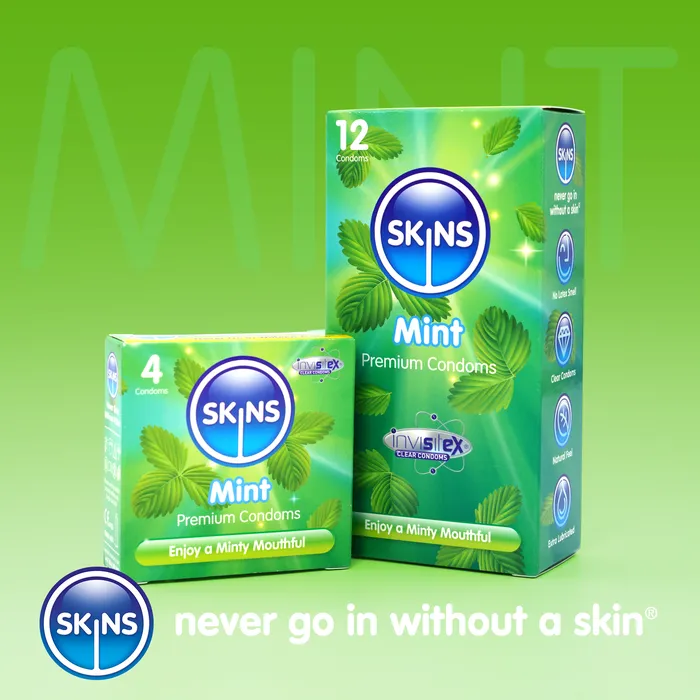 Enhancers Skins Skins Condoms Mint 4 Pack
