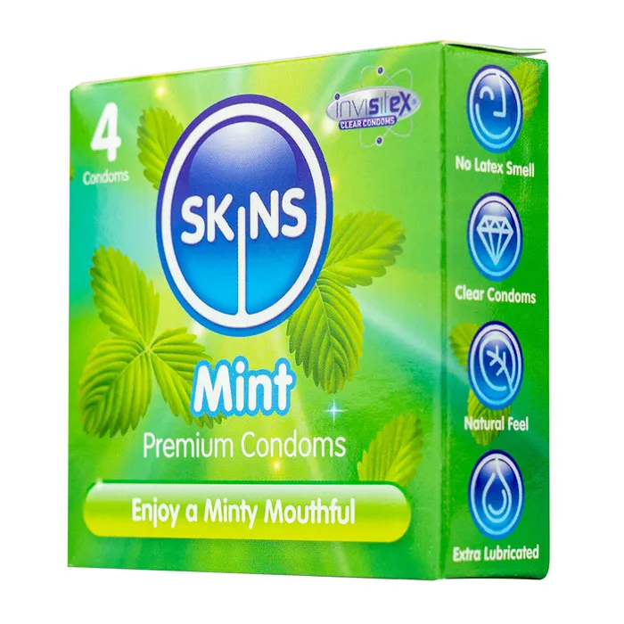 Enhancers Skins Skins Condoms Mint 4 Pack