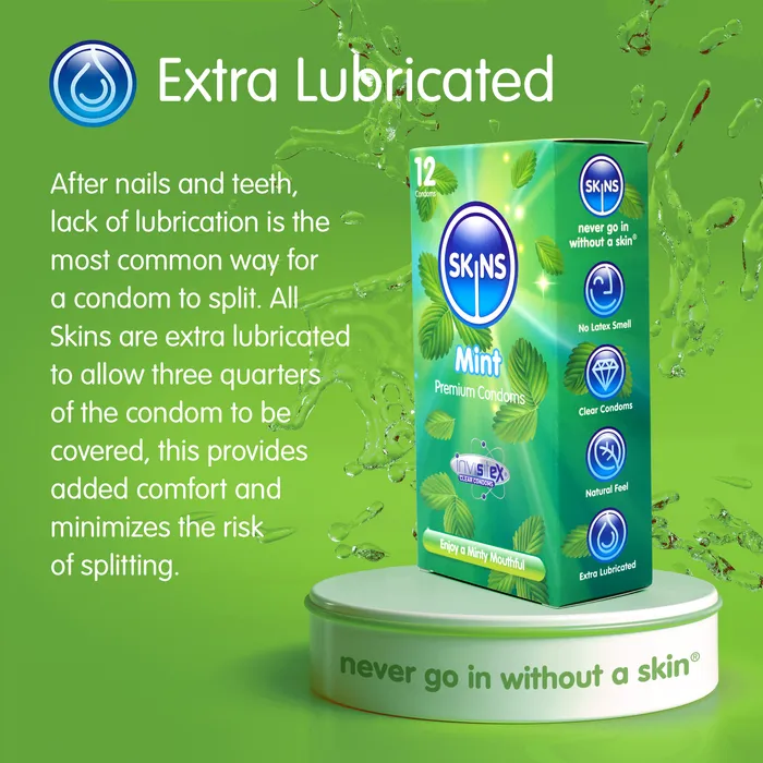 Enhancers Skins Skins Condoms Mint 4 Pack